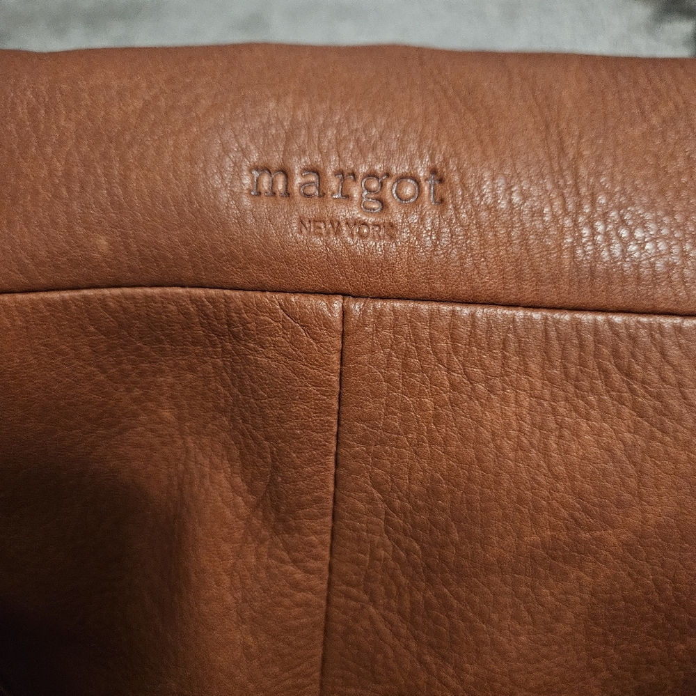 Margot Brown Leather Purse. Hobo, Boho. Fold Over. Shoulder Bag Purse - Picture 4 of 15